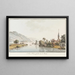 L'Île Saint-Jean près du lac de Bienne - Johann Ludwig Aberli — gerahmtes Bild an der Wand
