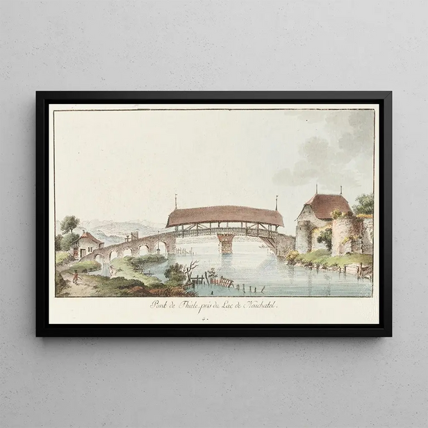 Johann Ludwig Aberli - Pont de Thiele prs du Lac de Neuchatel.webp
