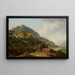 Das Tal des Oberhasli - Johann Ludwig Aberli — gerahmtes Bild an der Wand
