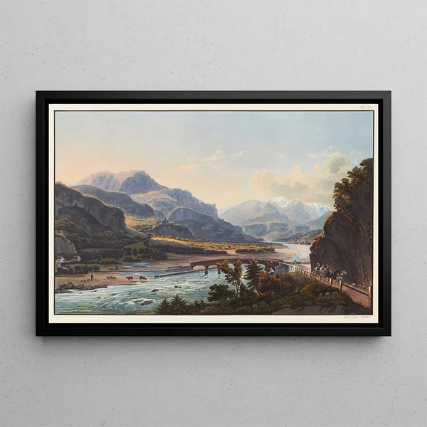Johann Ludwig Bleuler - Entre dans la valle de Domletschg prise prs du pont dOrtenstein.webp