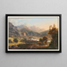 Umkreis von Thusis und Blick auf den Piz Beverin - Johann Ludwig Bleuler — gerahmtes Bild an der Wand