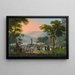 Szenen aus dem Dorfleben in Unterseen - Johann Ludwig Bleuler — gerahmtes Bild an der Wand