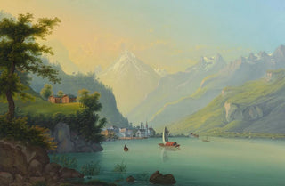 Johann Ludwig Bleuler - Vue de Fluelen vers le Bristenstock.webp