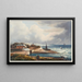 Ansicht von Katwyk und der Mündung des Rheins in die Nordsee - Johann Ludwig Bleuler — gerahmtes Bild an der Wand