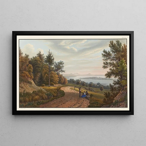 Johann Ludwig Bleuler - Vue de lJsle de Reichenau dans le lac de Constance.webp