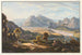 Ansicht der Ruine von Haldenstein über Ragatz und der Stadt Sargans - Johann Ludwig Bleuler — Ansicht des Kunstwerks