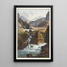 Ansicht des Rheinfalls und des Aversbaches im Roflen - Johann Ludwig Bleuler — gerahmtes Bild an der Wand