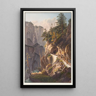 Johann Ludwig Bleuler - Vue de la galerie perdu en venant de Tousis.webp