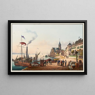 Johann Ludwig Bleuler - Vue de la ville dEmerich Frontire Prussienne.webp