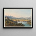 Ansicht des Schlosses Werdenberg und des Rheintals - Johann Ludwig Bleuler — gerahmtes Bild an der Wand