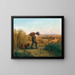 Ein Junge auf dem Weg zum Feld - Johann Matthias Ranftl — gerahmtes Bild an der Wand