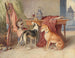 Ein Interieur mit Windhunden und einem Stillleben mit Rüstungsstücken - Johann Matthias Ranftl — Ansicht des Kunstwerks