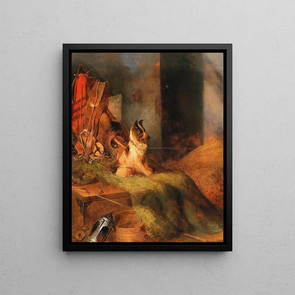 Johann Matthias Ranftl - Dog in the Tack Room.webp