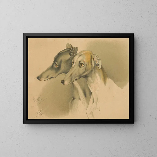 Jagdhunde - Johann Matthias Ranftl — gerahmtes Bild an der Wand