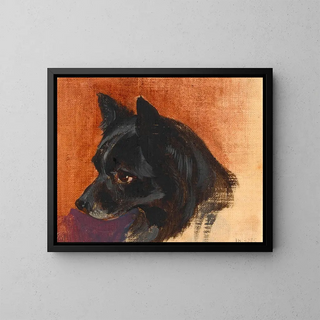 Johann Matthias Ranftl - Kopf eines kleinen schwarzen Hundes.webp