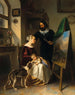 Die Familie des Malers in seinem Atelier - Johann Matthias Ranftl — Ansicht des Kunstwerks
