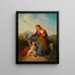 Italienisches Bauernbild mit Kind - Johann Nepomuk Ender — gerahmtes Bild an der Wand