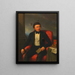 Portrait eines Schriftstellers - Johann Nepomuk Ender — gerahmtes Bild an der Wand