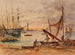 Eine Abendstimmung im Hafen von Triest - Johann Nepomuk Passini — Ansicht des Kunstwerks