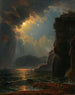 Küstenfelsen im Mondschein - Johann Nepomuk Schadlberger — Ansicht des Kunstwerks