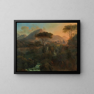Villa Gregoriana à Tivoli - Johann Nepomuk Schadlberger — gerahmtes Bild an der Wand