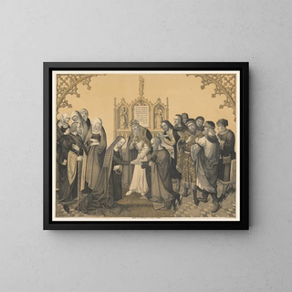 Hochzeit von Joseph und Maria - Johann Nepomuk Strixner — gerahmtes Bild an der Wand