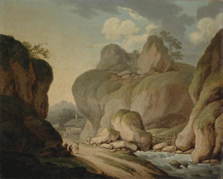 Johann Nepomuk Wocher - Rocky Landscape with River.webp