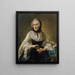 Portrait einer unbekannten Dame mit einer Schachtel goldener Schokoladen - Johann Nikolaus Grooth — gerahmtes Bild an der Wand