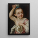 Junge Frau mit einer Blume - Johann Nikolaus Grooth — gerahmtes Bild an der Wand