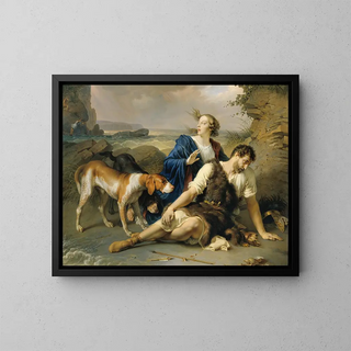 Arindal und Daura - Johann Peter Krafft — gerahmtes Bild an der Wand