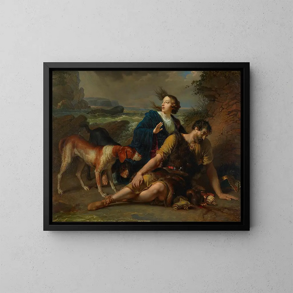 Arindal und Daura - Johann Peter Krafft — gerahmtes Bild an der Wand