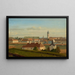 Ansicht des Donaulaufs in Richtung Leopoldstadt - Johann Peter Krafft — gerahmtes Bild an der Wand
