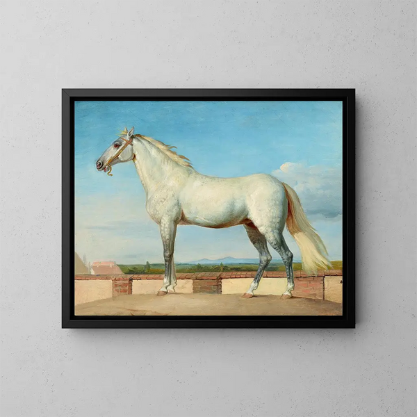 Mousse devant un mur bas - Johann Peter Krafft — gerahmtes Bild an der Wand