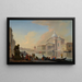 Venedig Eine Caprice-Ansicht des Großen Kanals zur Punta della Dogana - Johann Richter — gerahmtes Bild an der Wand