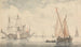 Meereslandschaft mit Fregatte und Segelschiffen - Johann Teyler — Ansicht des Kunstwerks