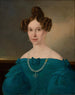 Portrait einer jungen Frau in blauem Kleid - Johann Wachtl — Ansicht des Kunstwerks