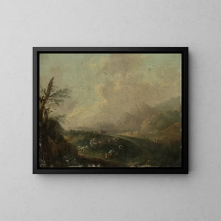 Johann Wilhelm Becker - Landscape with Resting Shepherd.webp