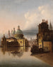 Capriccio Venedig Szene auf einem Kanal - Johann Wilhelm Jankowsky — Ansicht des Kunstwerks