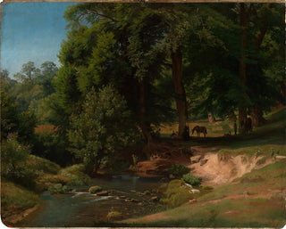 Sur l'Alb I mit Rittern in Ruhe - Johann Wilhelm Schirmer — Ansicht des Kunstwerks