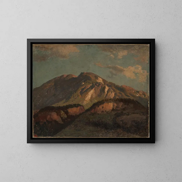 Berge in Graubünden - Johann Wilhelm Schirmer — gerahmtes Bild an der Wand
