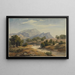 Ansicht nach Osten auf Rocca Canterano und die Mamellen im Hintergrund - Johann Wilhelm Schirmer — gerahmtes Bild an der Wand