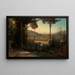 Die Oos-Tal mit Blick auf die Rhein-Ebene und die Vogesen am Abend - Johann Wilhelm Schirmer — gerahmtes Bild an der Wand