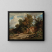 Der Mittag, der Angriff des Reisenden - Johann Wilhelm Schirmer — gerahmtes Bild an der Wand