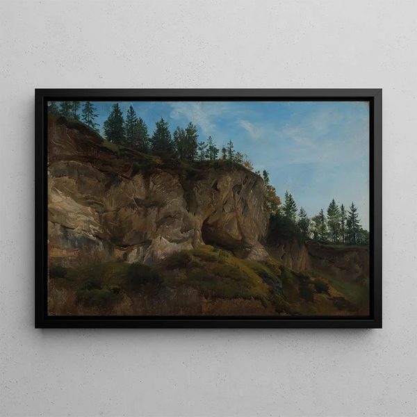 Johann Wilhelm Schirmer - Felsabhang in der Schweiz.webp