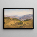 Landschaft bei Civitella mit Blick nach Norden auf Rocca Canterano - Johann Wilhelm Schirmer — gerahmtes Bild an der Wand