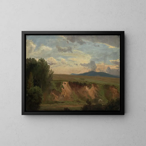 Landschaft Frankreich mit einem entblößten Unterholz - Johann Wilhelm Schirmer — gerahmtes Bild an der Wand