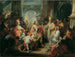 Saint Ambroise verweigert König Theodosius den Eintritt in die Kathedrale von Mailand - Johann Wolfgang Baumgartner — Ansicht des Kunstwerks