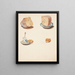 Arrangement mit Schnaps aus Käse und Brezeln - Johanna Fosie — gerahmtes Bild an der Wand