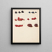 Studie verschiedener Br - Johanna Fosie — gerahmtes Bild an der Wand