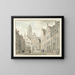 Rue Nieuwstraat à Utrecht mit Blick auf den Domturm - Johanna de Bruyn — gerahmtes Bild an der Wand